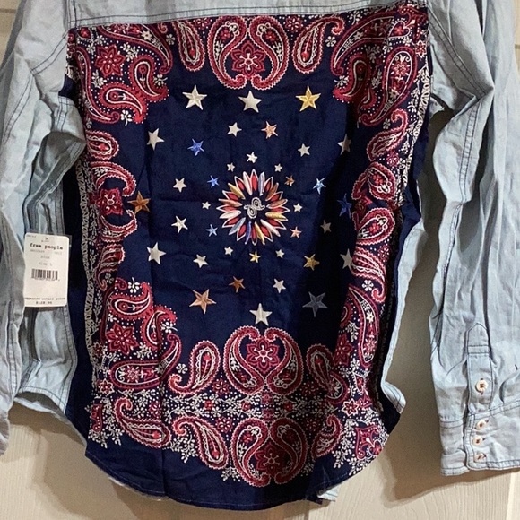 Free People Bandana Bandit button down shirt - Picture 5 of 9
